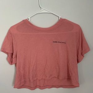 Rose Pink LA Hearts Crop Top Size- small
